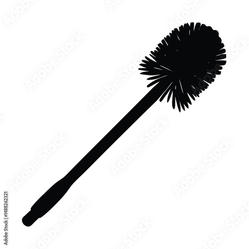 cleaner element isolated toilet brush on white background  