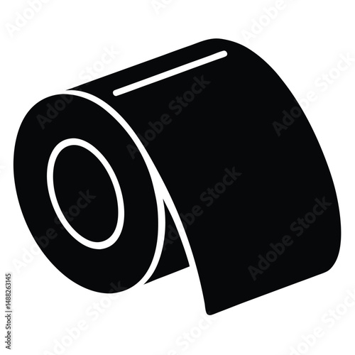 cleaner element isolated toilet paper roll on white background  