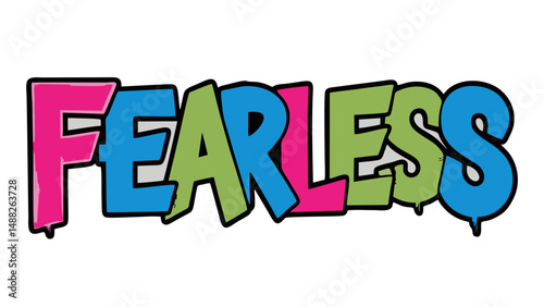 Fearless Creative Streetwear Typography Vector