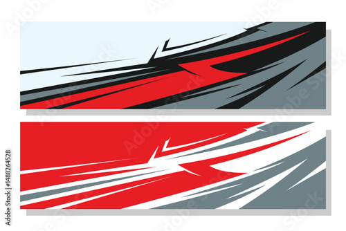 Van wrap design livery vector, decal van car  background template