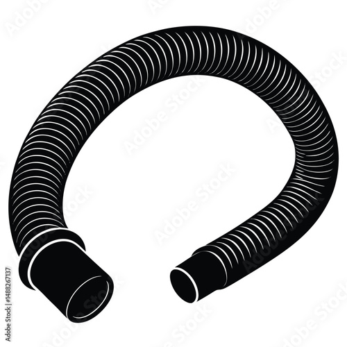 cleaner element isolated vacuum hose on white background  