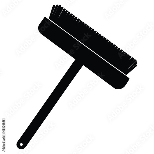 cleaner element isolated window cleaner brush on white background  