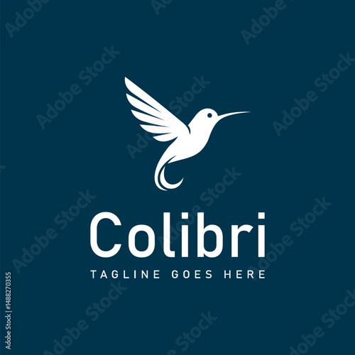colibri logo design. Illustration vector of colibri logo template