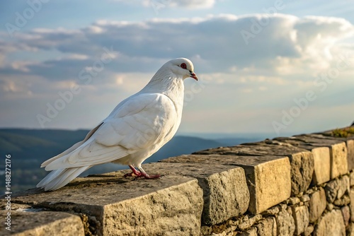 white pigeon Ai generate.