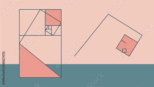Modern Geometric Minimalist Artwork with Rectangle