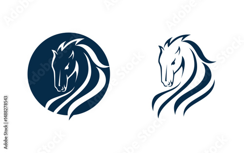 Horse strong Logo icon design illustration Template v.2