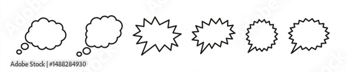 Communication speech bubbles isolated on transparent background, vector 10 eps.