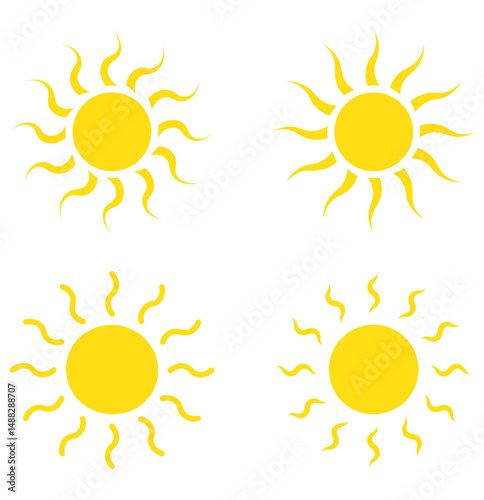 sun for web icons. solar isolated icon. sunshine sun icon vector illustration icons
