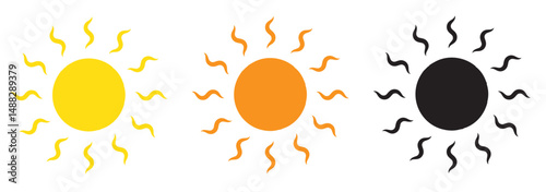 sun icon . Summer sunlight icon. sun for web icons. solar isolated icon