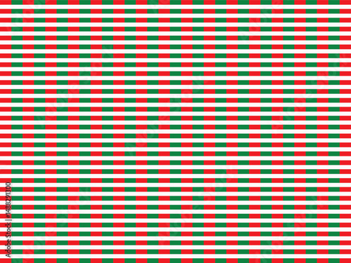 Red and Green Striped Festive Banner Design