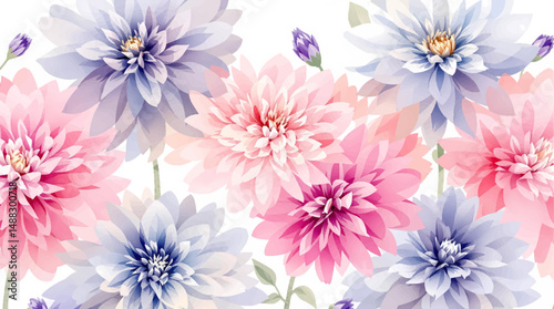 Light meadow blossoms forming a soft decorative outline