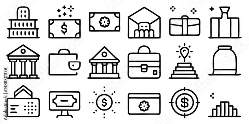 Solid Vector Finance Icons for Designers