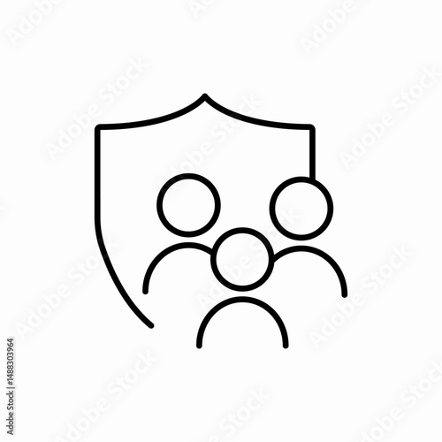 Team profile group users icon vector sign