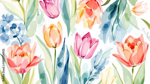 colorful tulips background