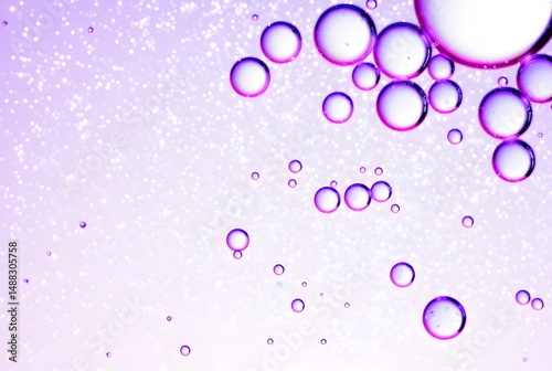 Bubbles Floating in a Liquid with a Gradient Background