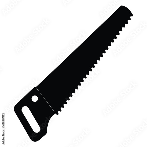butcher element isolated bone saw on white background