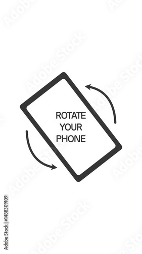 Vertical Animation for Rotate Your Phone to Landscape orientation. Rotate Your Device from Vertical to Horizontal