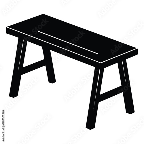 butcher element isolated butcher block table on white background