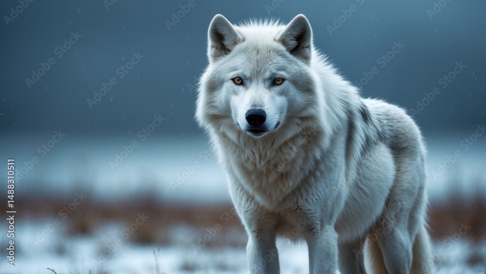 Obraz premium Arctic wolf also known as white wolf