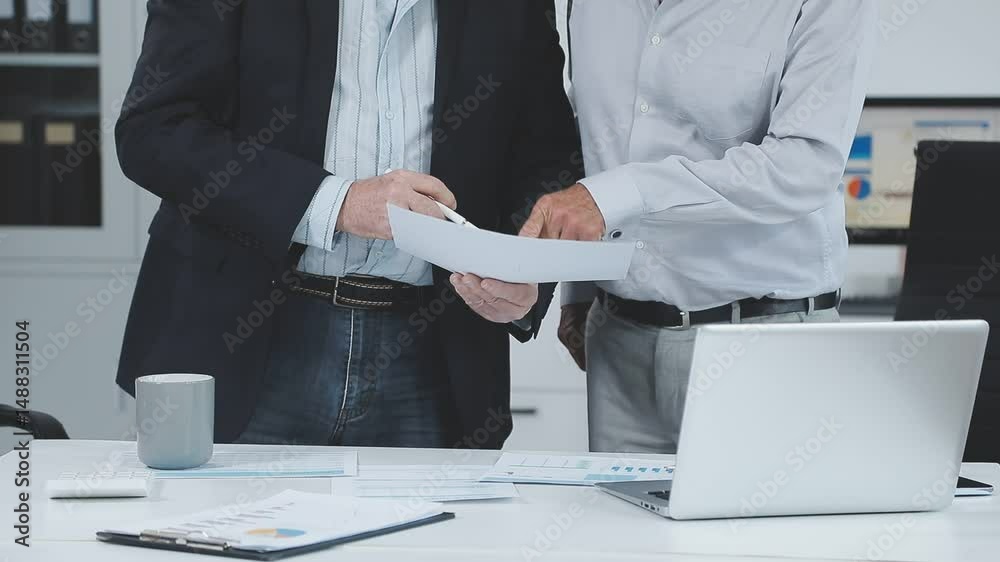 Accounting company provide finance and taxation planning for profitable cash flow, Auditor and accountant team working in office, analyze financial data and accounting record with calculator.Insight