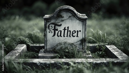 A historical tomb marked with the term Father