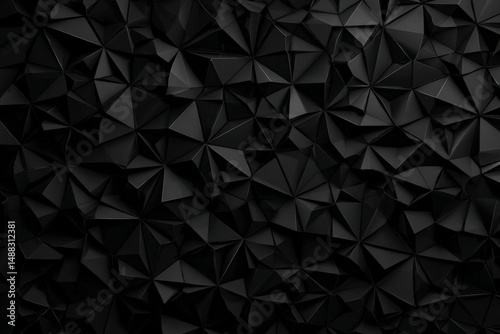 Dark geometric abstract background with intricate patterns.