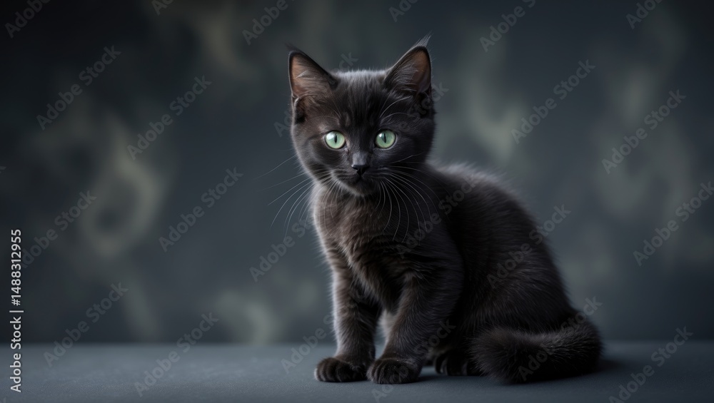 Obraz premium Oriental black kitten