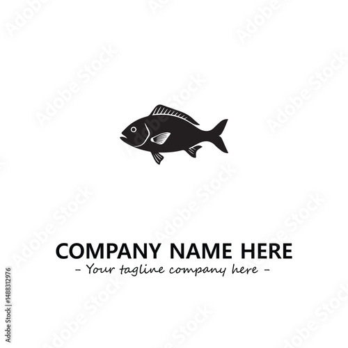 Fish silhouette logo company design vector illustration