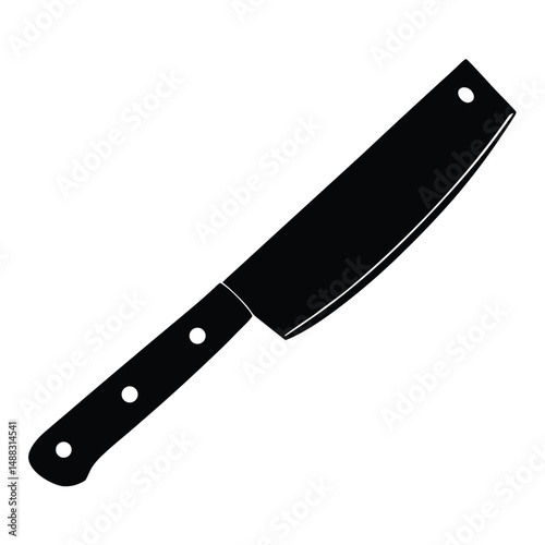 butcher element isolated butcher knife on white background