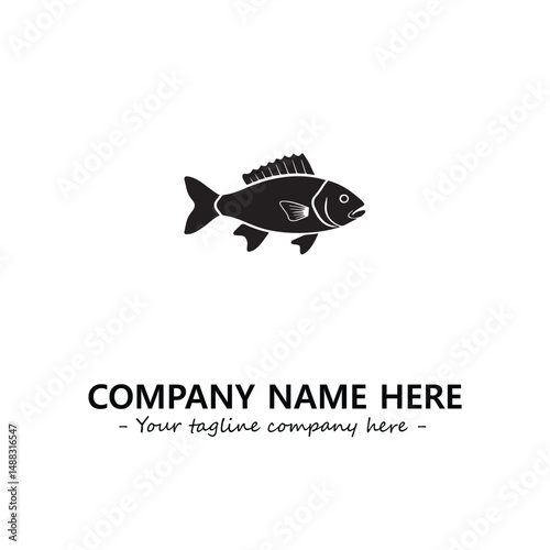 Fish silhouette logo company design vector illustration