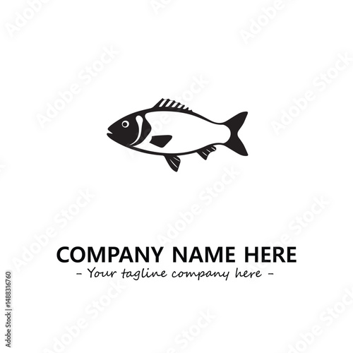 Fish silhouette logo company design vector illustration