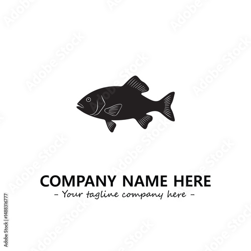 Fish silhouette logo company design vector illustration