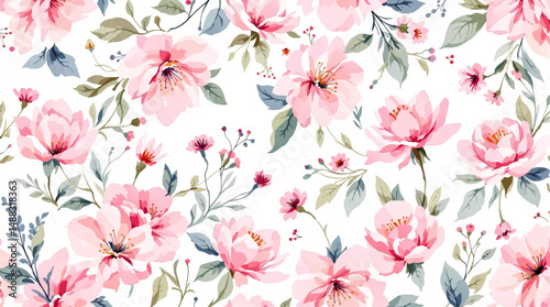 Dreamy garden border framing a minimalist blank canvas softly for artistic expression