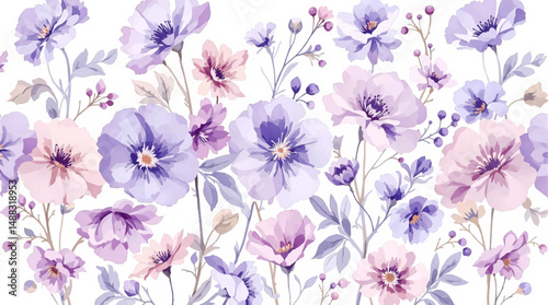 Seasonal Greetings: Craft a series of watercolor floral patterns tailored for seasonal greeting cards, capturing the essence of different holidays and occasions.