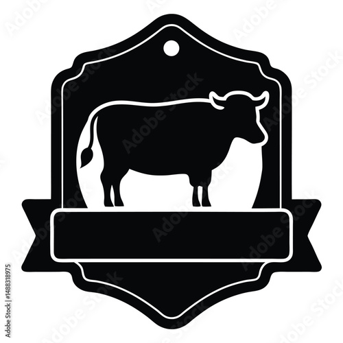 butcher element isolated butcher signage on white background