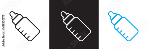Icons related to drink and beverages. Vector illustration. isolated on white and black background. EPS 10