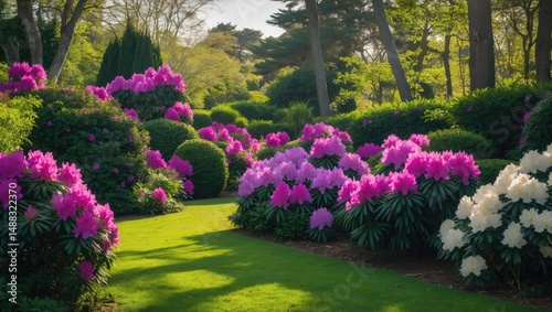 Wallpaper Mural Rhododendron Azalea Shrubs and Trees in a Gorgeous Sunny Garden Torontodigital.ca