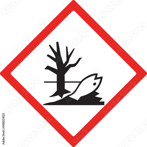 Hazardous to the Environment sign, toxic sign, Environmental Hazard, Chemical hazard icon dangerous for the environmt vector, illustration