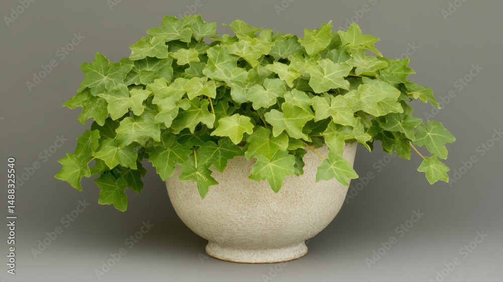 Fototapeta premium Charming Ivy Plant Cascading from Antique European Pot