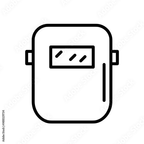 Welding shield icon representing metallurgy industry  