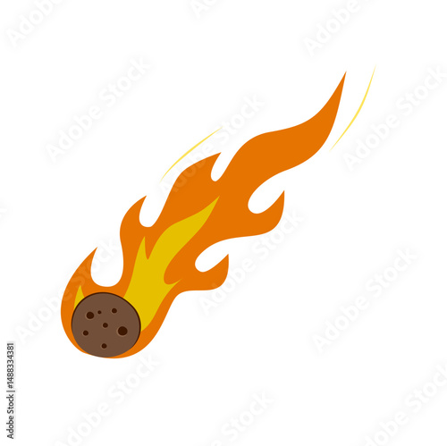 Meteorite Vector Illustration