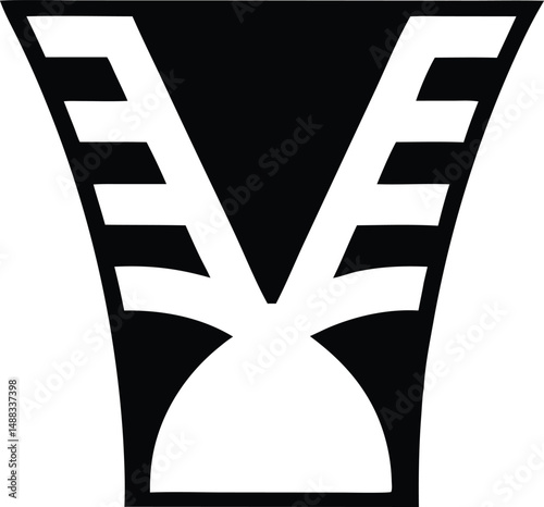 Black and white silhouette icon depicting a urine sample collection vial for medical use.