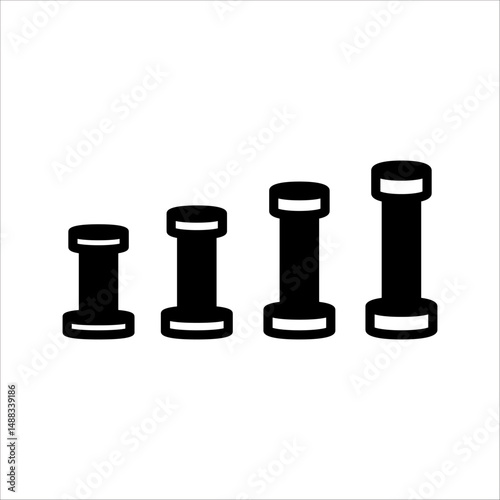 Upstairs and downstairs icon in rounded corner. Stairs, ladder sign symbol