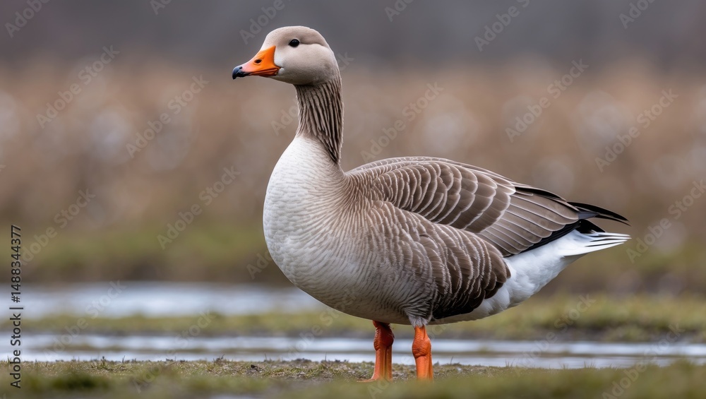 Wild goose, a migratory bird from Europe Wild goose, a migratory bird from Europe