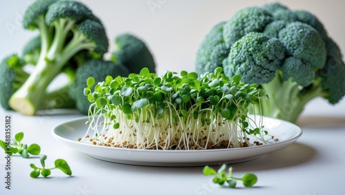 Wallpaper Mural Backdrop with Broccoli and Broccoli Sprouts Torontodigital.ca