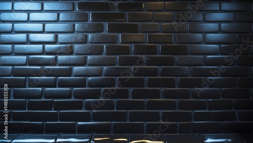 dark brick tile wall or ceramic subway pattern for backdrop