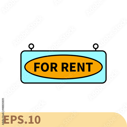 for rent icons  symbol vector elements for infographic web