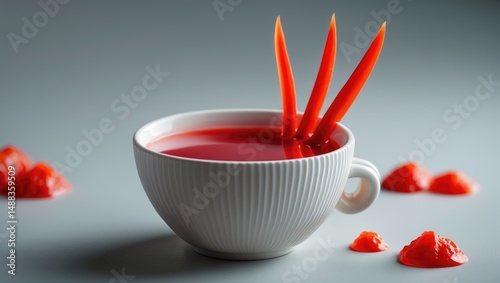 Salgam - a well-known beverage crafted from fermented vegetables. Focused view, room for text.