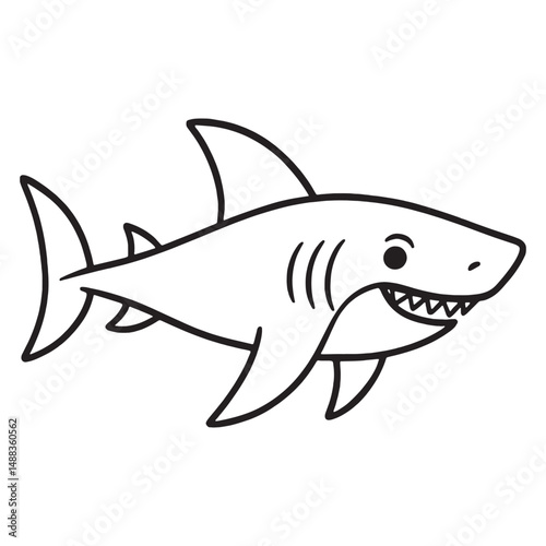 Fish pike line and solid icon