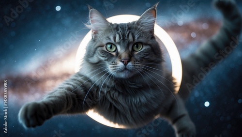 Picture of a feline in space